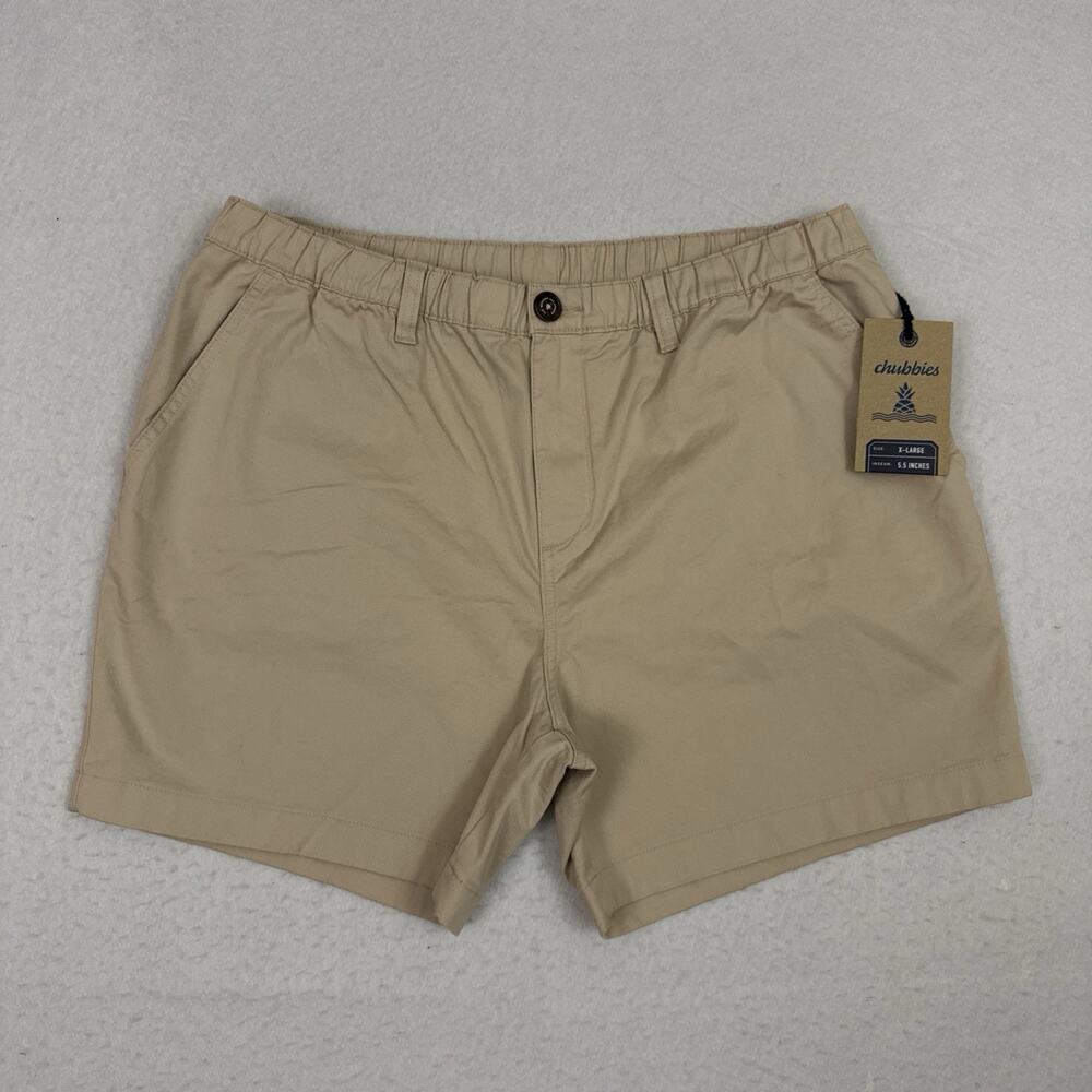Chubbies The Khakinators Shorts Mens XL Khaki 5.5 Stretch Twill NWT